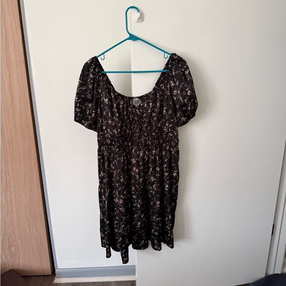 ARULA Black and Pink Floral Dress
